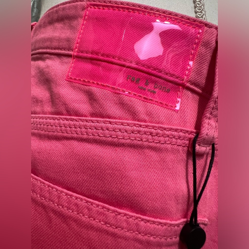 NWT Rag & Bone Sid Carpenter Jeans- Bright Pink- Size 27